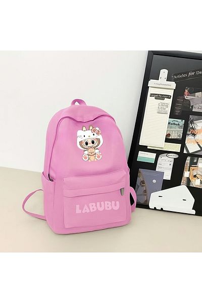 Toum Labubu Color Design Printed Backpack School Bag