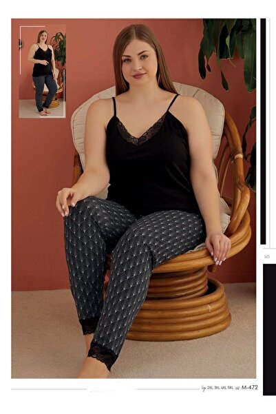 ANWELLA Cotton Lycra Plus Size Oversized Pajama Set