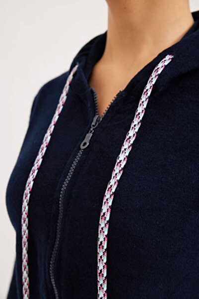 DREAM FASHION سويت شيرت نسائي باللون الأزرق الداكن