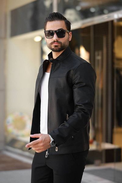 JESS PLUS New Season Men's Carbon Leather Jacket