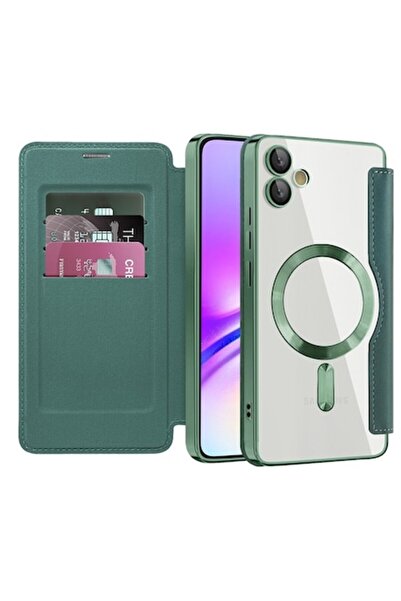 Danex Husă de protecție pentru Samsung Galaxy A05, Y46, piele sintetică, verd...