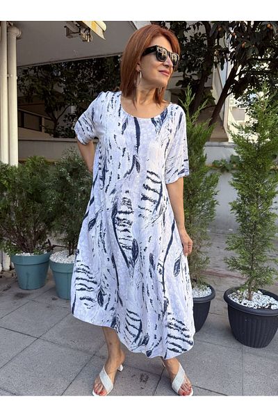 DenizEge July Italian Dress Beige