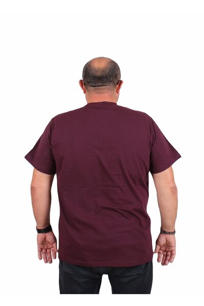 Starbattal Men's Plus Size Crew Neck T-Shirt Never Give up 25182 Murdum