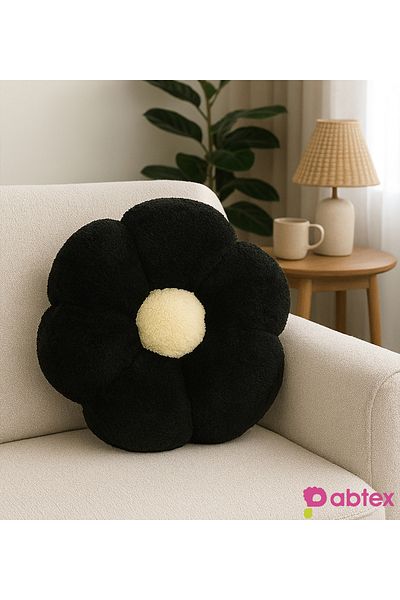 Pabtex Daisy Shaped Plush Pillow for Home and Room Decoration 40 cm