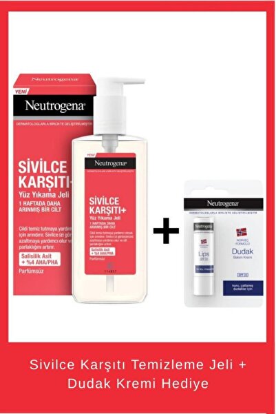 Neutrogena Sivilce Karşıtı Temizleme Jeli+NG LIPSTICK SPF 4/5