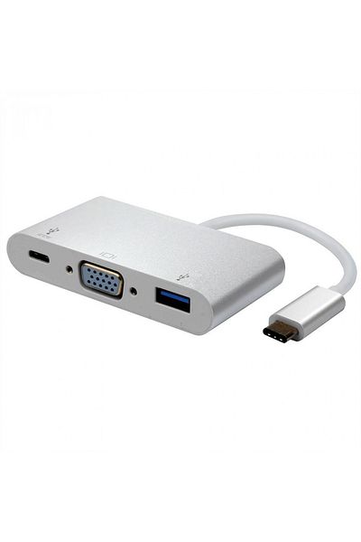 Well Adaptor USB Type C 3.1 - VGA USB3.0 USB-C PD