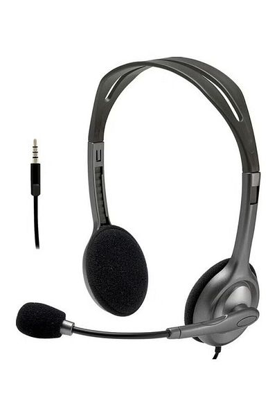 logitech Multifunctional Head-Mounted Stereo Headset – Grey
