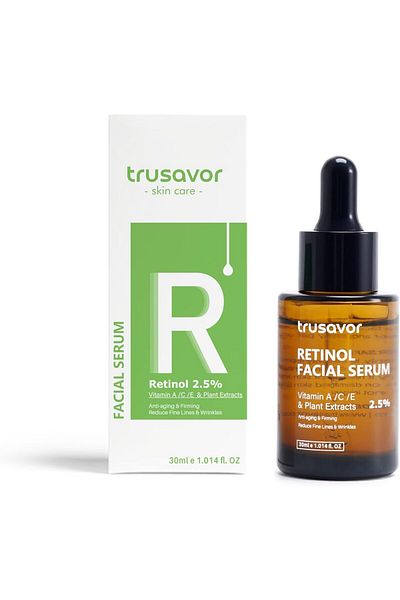 Trusavor Retinol Face Serum by Trusavor, 2.5% with Vitamin A/C/E and Plant Extracts, 30ml