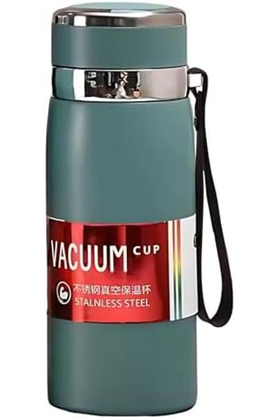 Twisoo Large Capacity Stainless Steel Vacuum Flask with Strap – 800ml Leak-Proof Insulated Thermos