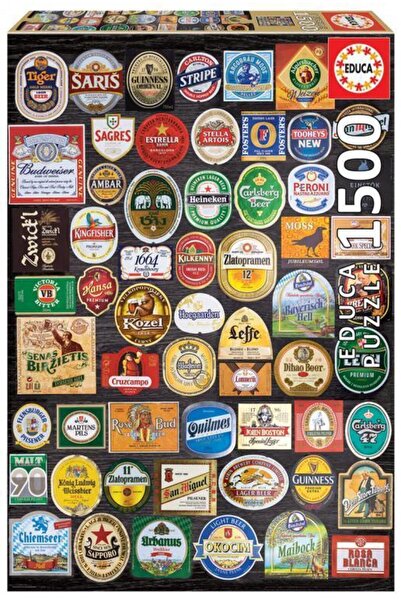 EDUCA Puzzle 1500 piese Beer Labels Collage