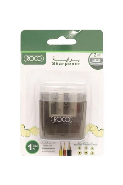 Roco Pocket Sharpener | 2 Holes, Black