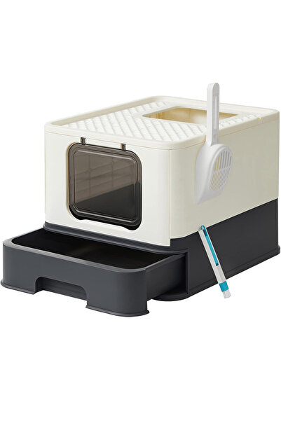 feandrea Άμμος για γάτες με καπάκι, επεκτεινόμενος δίσκος, για γάτες έως 15 k...