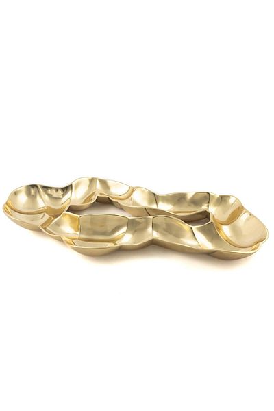 Mikasa Moor Gold Decorative Metal Plate 57X32Cm