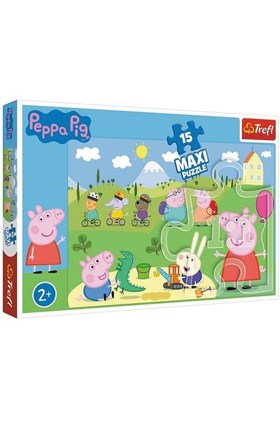 Trefl Puzzle 15 Maxi Peppa Pig Happy Day