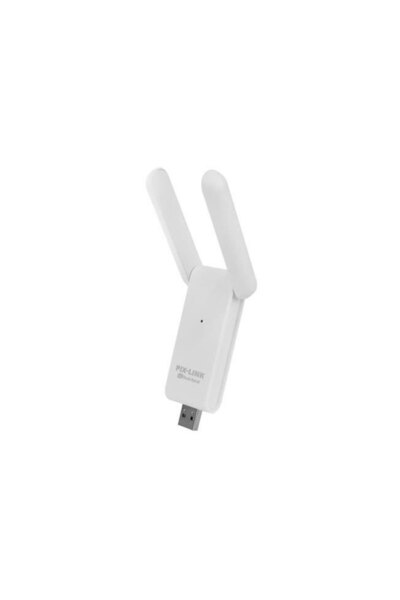 ISO TRADE Adaptor Wireless WiFi USB Dual Antennas 600 Mbps, Alb