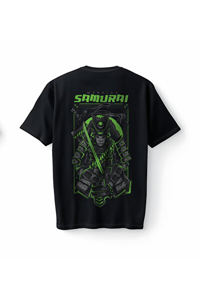 Bumeta Μπλουζάκι με μπλουζάκι Neon Samurai Warrior Samurai Oversize Unisex