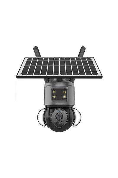 Generic Solar Powered Battery 3 MP 2 K Floodlight PTZ Camera