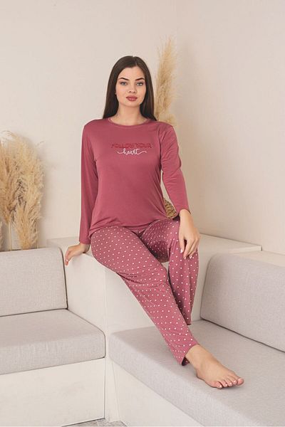 Asel Women's Long Sleeve Lycra Milan Pajama Set