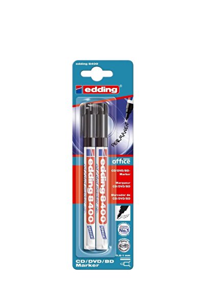 Edding 8400 CD/DVD/Blu-ray Marker 0.5–1mm Round Tip Black