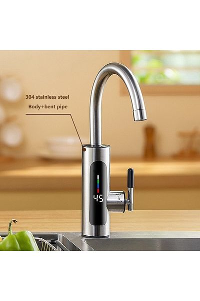 FOXMAG24 Electric water heating faucet, digital display, 360° rotation, 21×11×27 cm, 3000W