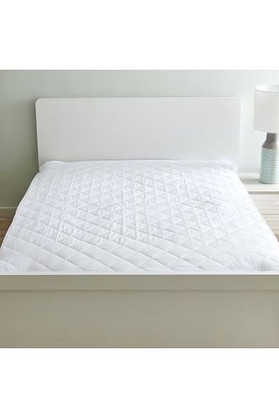 Home Box Hilton Queen Mattress Protector Microfiber – White, 150 x 200 cm