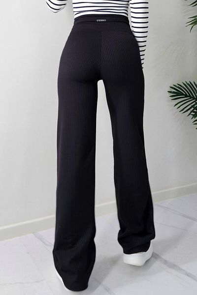FashionForYou FIT OISO women's casual pants, with a tetra look, Black, M