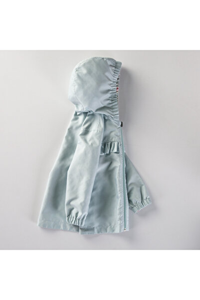 Midimod Wind & Rain Resistant Floral Girl's Raincoat Seasonal Coat with Double Sided Bag