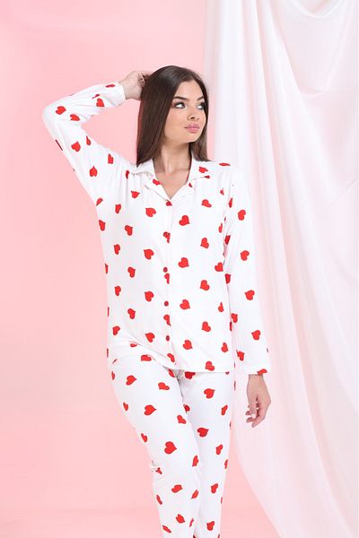 MEBA Women's Winter Suede Velvet Pajamas Set with Front Buttons