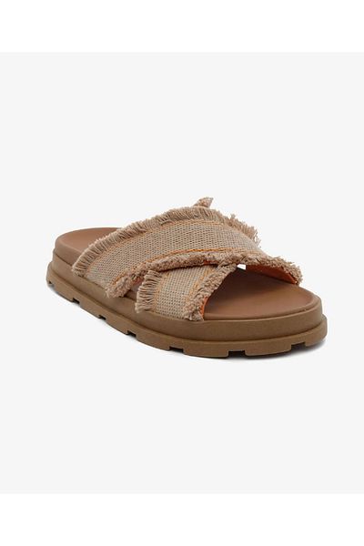 Greyder 34472 Beige Genuine Leather Casual Women's Slippers
