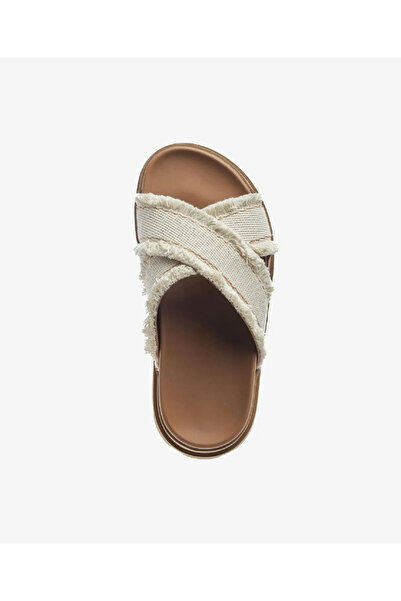 Greyder 34472 Ecru Genuine Leather Casual Women's Slippers