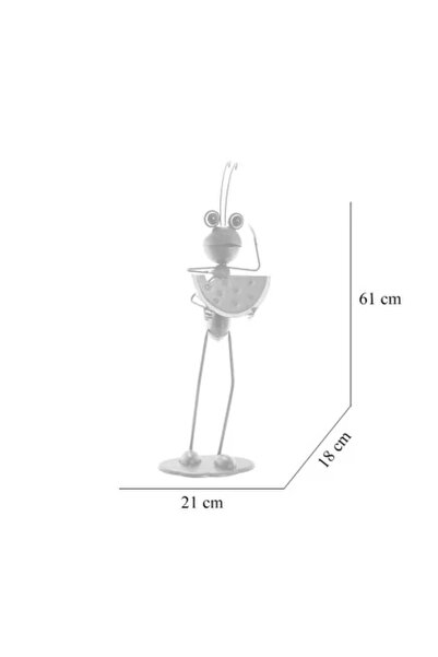 Strend Pro Zahradní dekorace, kovový mravenec s vodním melounem, 21 x 18 x 61 cm