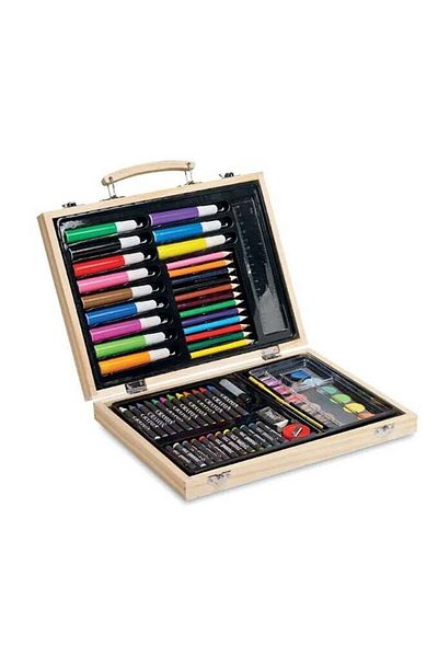Toybox Colors Art 70Pcs Supplies Art Set Includes Oil Pastels, Crayons, Colored Pencils, Markers, Watercolo