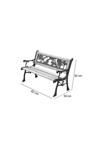 Artool Garden Bench for Children, Wood, Metal Structure, 82 x 39 x 50 cm, Jumanji