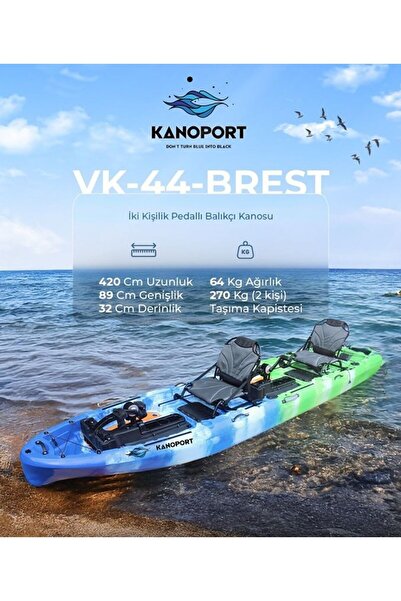 KANOPORT BREST ÇİFT KİŞİLİK BALIKÇI KANOSU