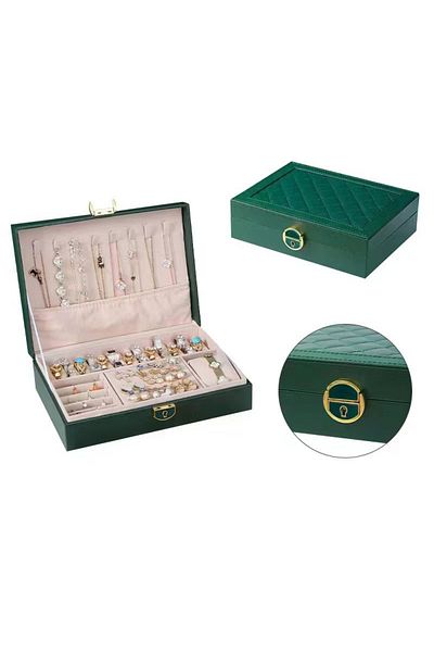 Arzu Güzel Cosmetics Leather Finish Multi Compartment Jewelry and Watch Organizing Box - Stylish and Lockable Jewelry Organizer