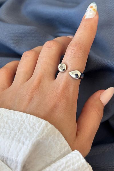 Leo'Stone New Season Luna Droop Design Adjustable Women's Ring