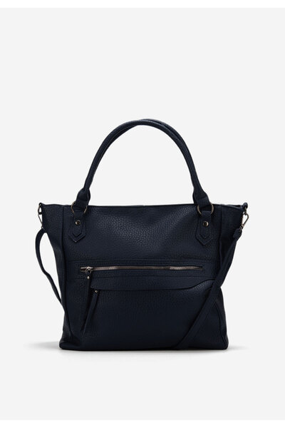 B T Shoes Tmavě modré rukojeť kabelky Mitona