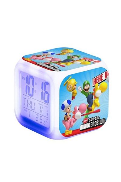 Mixbo Cubic Clock for Kids Room Mixbo, Multiple Features, Lights, Model 12