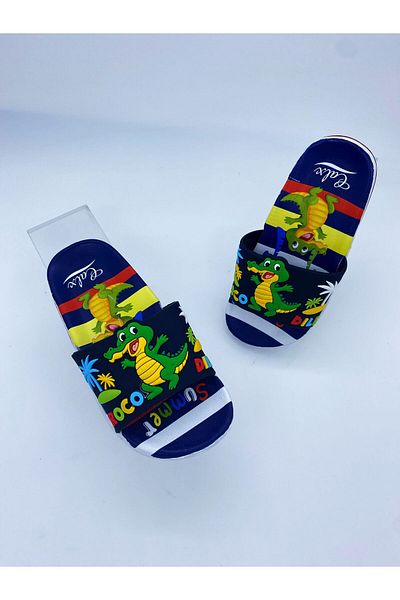 BURAK ALDAY SHOES Children's Non-Slip Sole Colorful Slippers