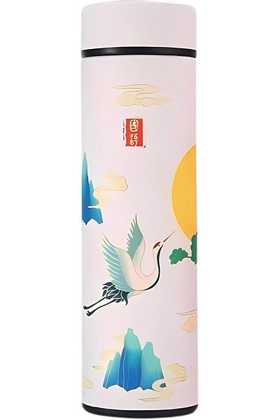 Twisoo Stainless Steel Smart Water Bottle, 500ml, Double Wall Vacuum Insulated, LED Touch Display Th
