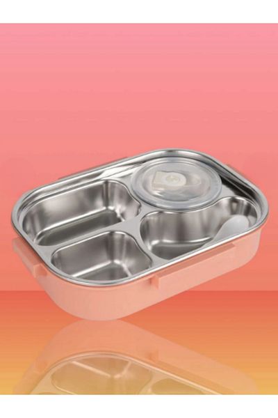 Benittokids Relaxion Four Compartment. Stainless Steel, Food Storage and Transport Container/Box Bnt465