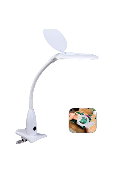 SOHO Light Desk Lamp, LED 30, 5x Magnifier, White, 34x30x14.5cm