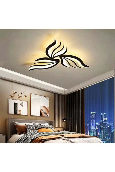 KORMAN TECHNIK LED Chandelier with Remote Control SAKURA 37W, 3 Petals, Cold/Warm/Neutral Light, Dimmable, White