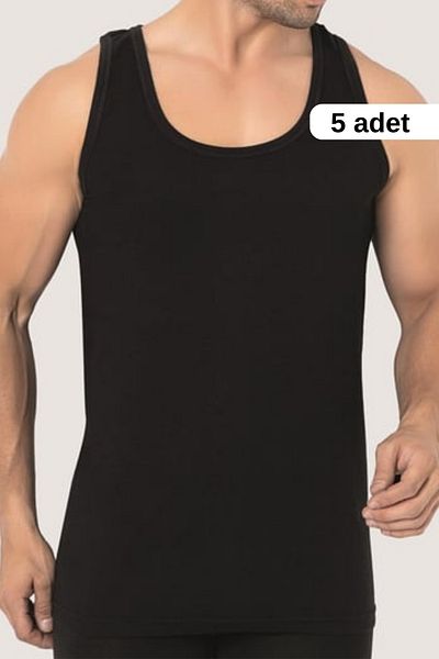 andredimoda Men's 5-Piece Undershirt Set Economical Package in Stylish Special Box