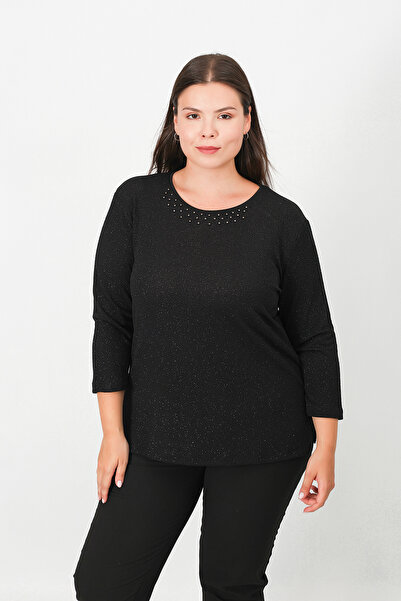 Lanze فستان سهرة بلوزة بأكمام فوكورو تورفاكار لامعة