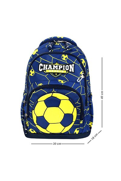Alanç Gift Ultra Luxury Boy's Orthopedic Waterproof Primary School Bag Thermal Nutrition + Pen Holder + Keychain