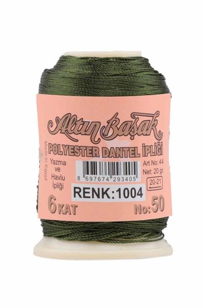 Yüsra Shop Altinbasak Polyester Dark Green Lace Thread 20 Gr Writing String