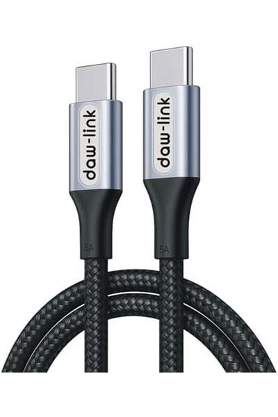Generic Daw Link USB C to USB C Data Cable 65 Watt Braided Cable (1 Meter), Power Delivery Type C Charging C