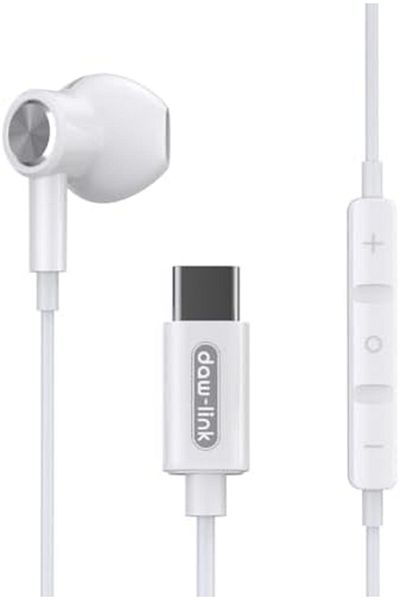 Generic Daw Link Type C Headphones Wired Earphones, In-Ear Headphones with Noise Isolation, Deep Bass & Clea