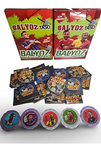 Emrah Gültekin Balyoz Taso 40 Adet Futbolcu Tasoları | Hediye Paketinde ve Mini Oyuncak Hediyeli Oyun Seti